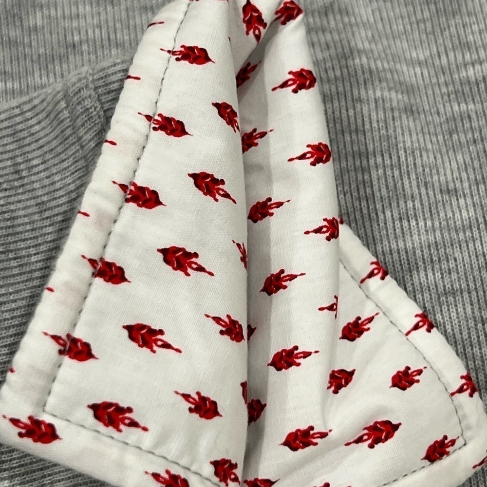 NWT Women’s Orvis Small Gray Quarter Zip Sweater Pattern Cuff Collar Rose Tree - Picture 7 of 10